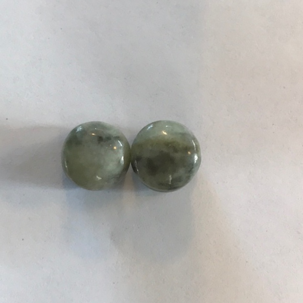 Authentic Jade Stone Earrings - image 2